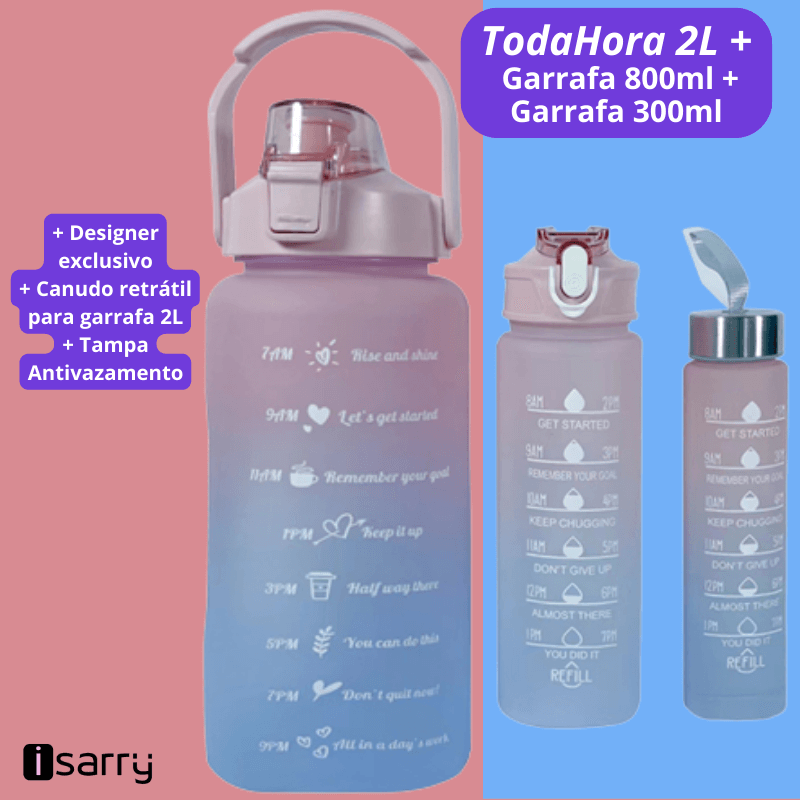 Garrafa TodaHora de 2L + 3 brindes EXCLUSIVOS [frete GRÁTIS] - ÚLTIMAS UNIDADES