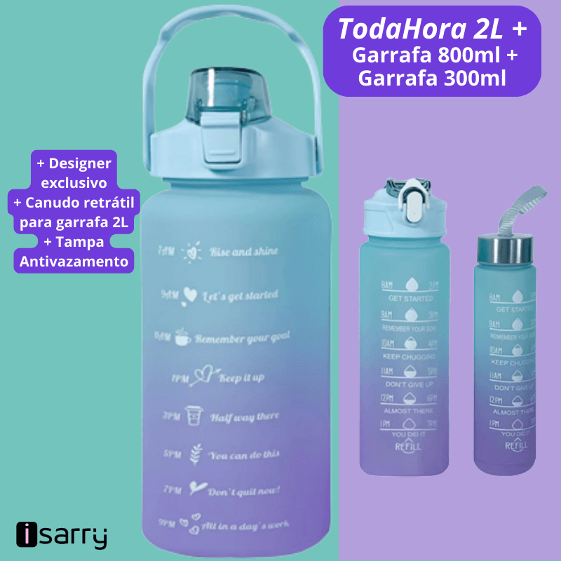 Garrafa TodaHora de 2L + 3 brindes EXCLUSIVOS [frete GRÁTIS] - ÚLTIMAS UNIDADES