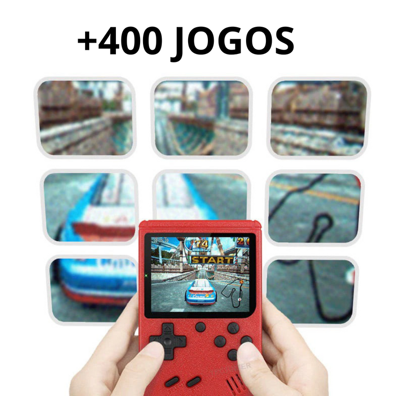 Mini Game Boy Retrô com 400 Jogos - Sup