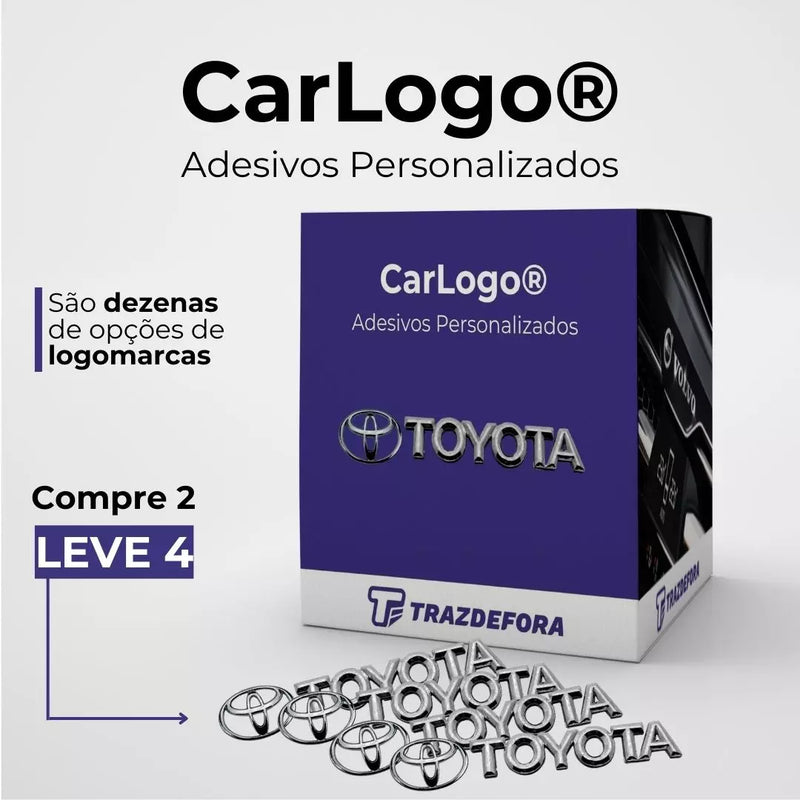 Adesivos Metalizados CarLogo + BRINDE PARA OS 100 PRIMEIROS (Pague 2 LEVE 4 🔥)